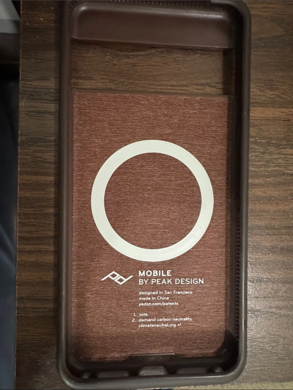 Redwood Peak Design Leather-Look Phone Cover with bike mount ring